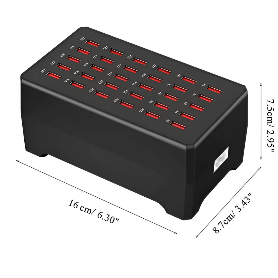 BowLift | PowerPort Pro – Universal Multi-USB Charging Station with 30 Ports (150W Output)