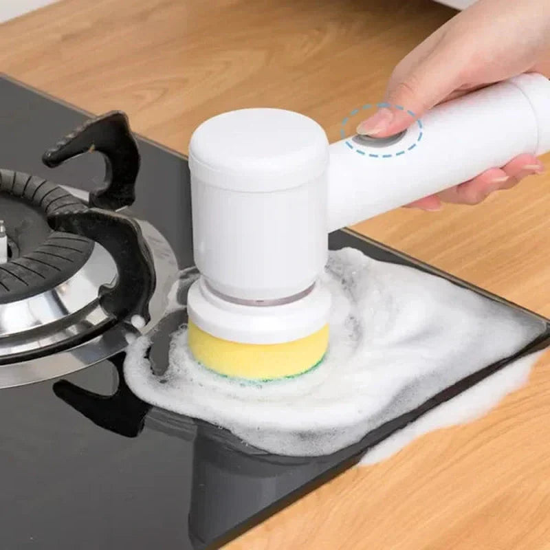 BowLift | PowerScrub | Compact Cordless Electric Scrubber with Brush Attachments