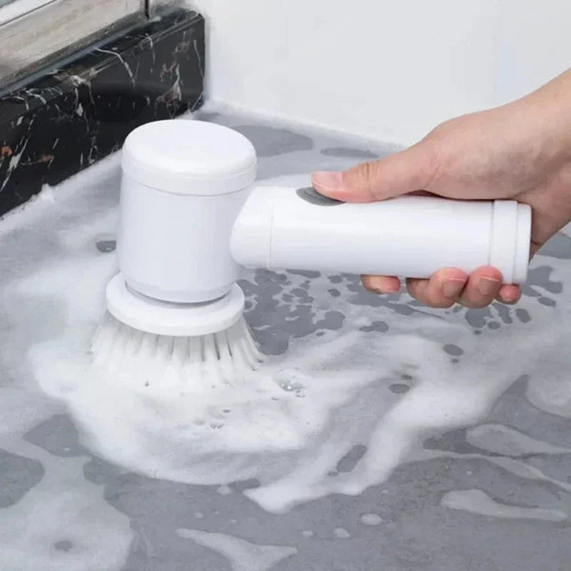 BowLift | PowerScrub | Compact Cordless Electric Scrubber with Brush Attachments