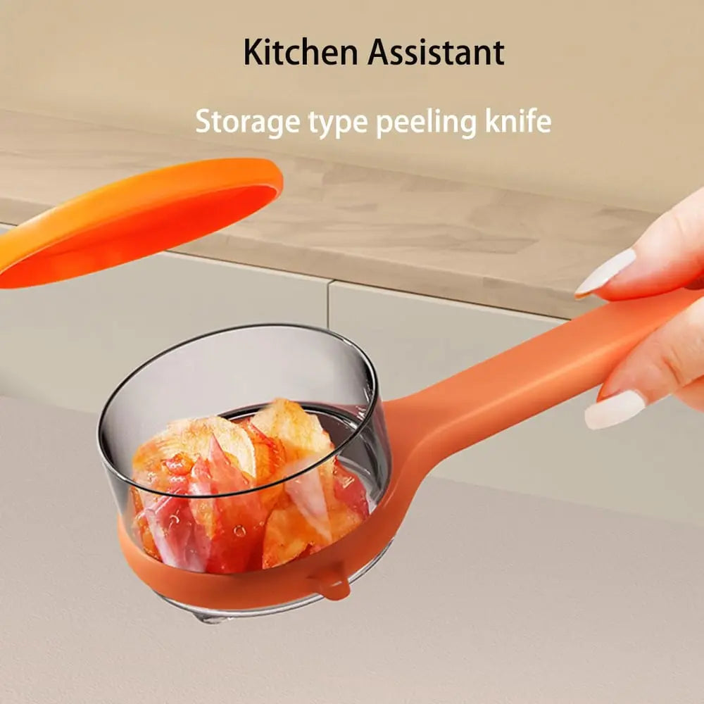 BowLift | Practical Peeler with Collection Container – clean peeling without waste