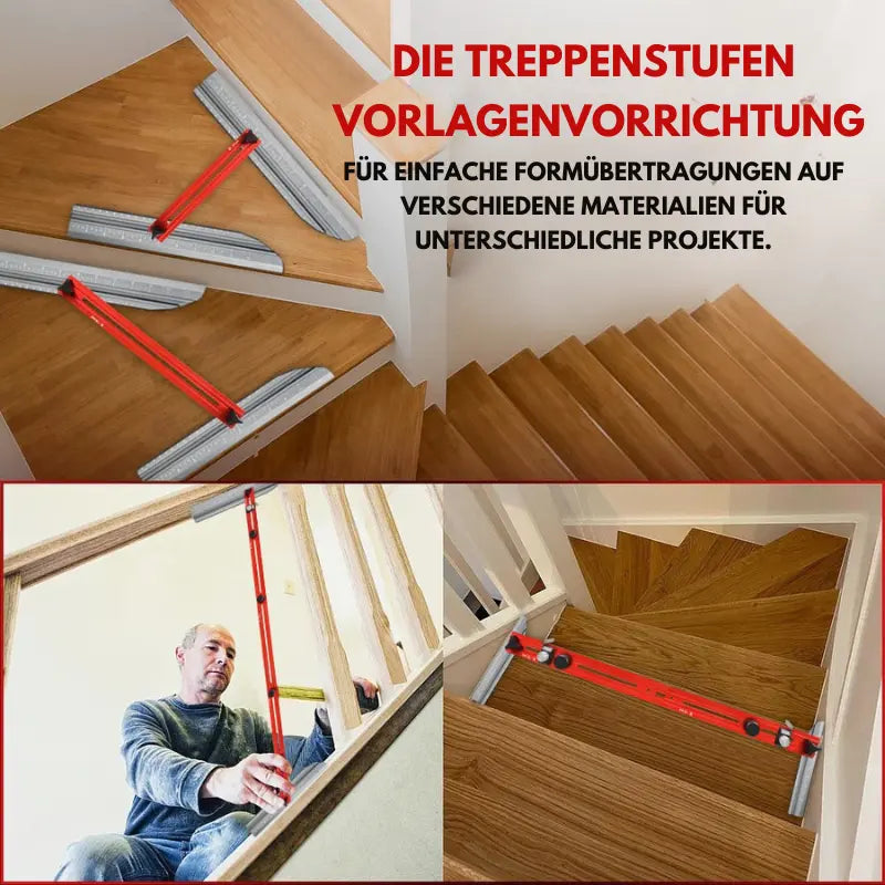 BowLift | Precise Stair Measuring Tool — Adjustable Aluminum Angle Template