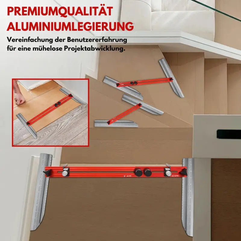 BowLift | Precise Stair Measuring Tool — Adjustable Aluminum Angle Template