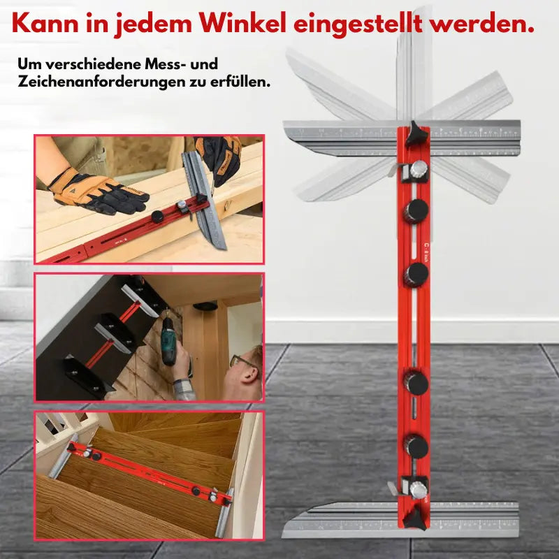 BowLift | Precise Stair Measuring Tool — Adjustable Aluminum Angle Template