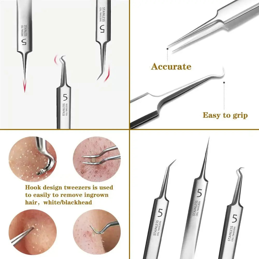 BowLift | Precision Tweezer Set – Acknowledge tools made of stainless steel for flawless skin