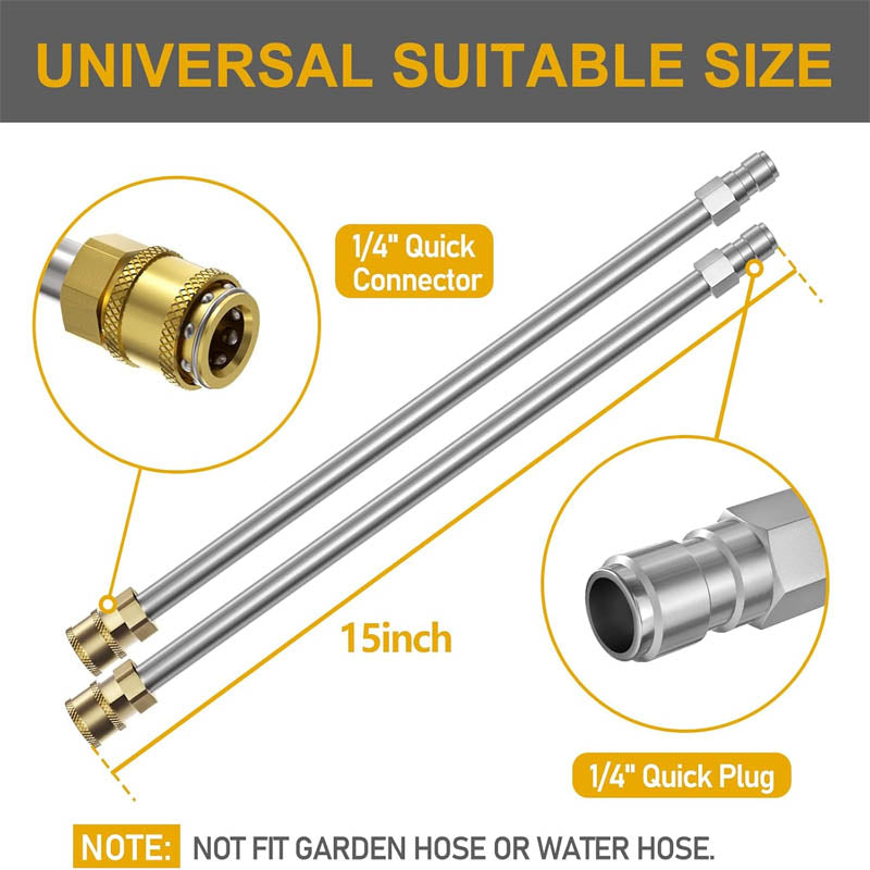 BowLift | 16.5'' Pressure Washer Surface Cleaner with 2 Extension Wand 2 Replacement Nozzles For Floor Driveway