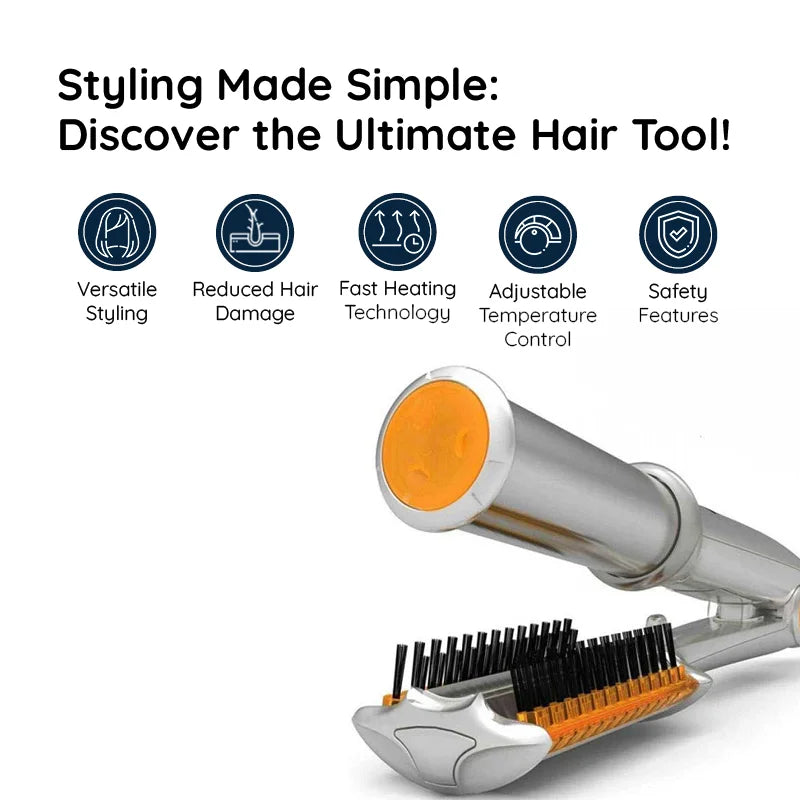 BowLift | Professional 2 in 1 Rotating Iron Hair Brush