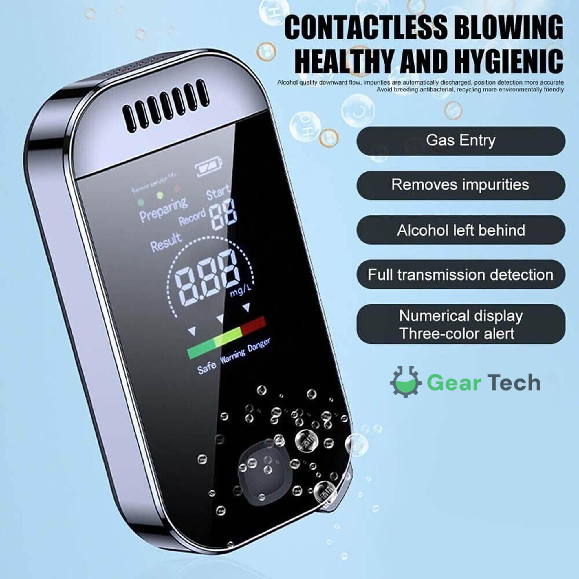 BowLift | Professional Breathalyzer Alcohol Meter | High-Precision, Contactless Design & Ideal for Home, Camping, or Safe Driving