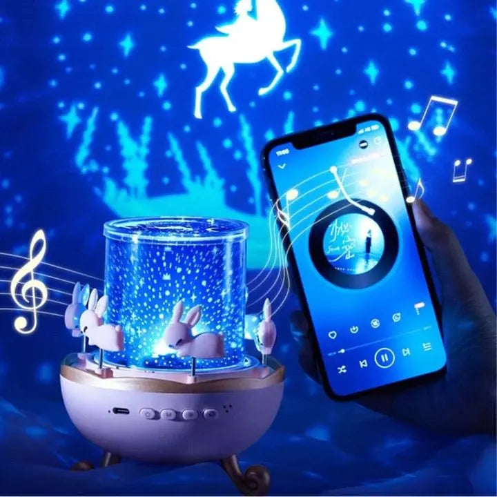 BowLift | Projector night lamp with 12 motifs & Bluetooth – For magical light moments