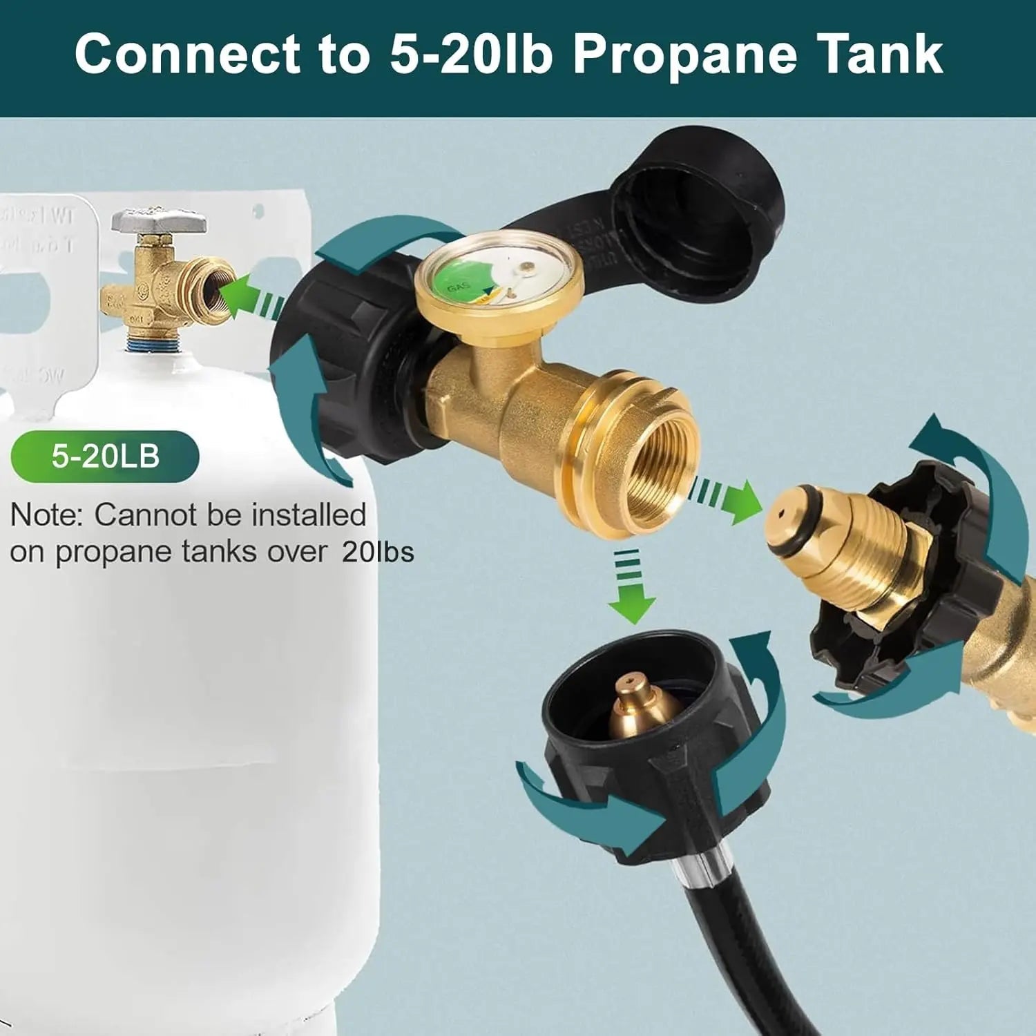 BowLift | Propane Tank Gauge with Color-Coded Display
