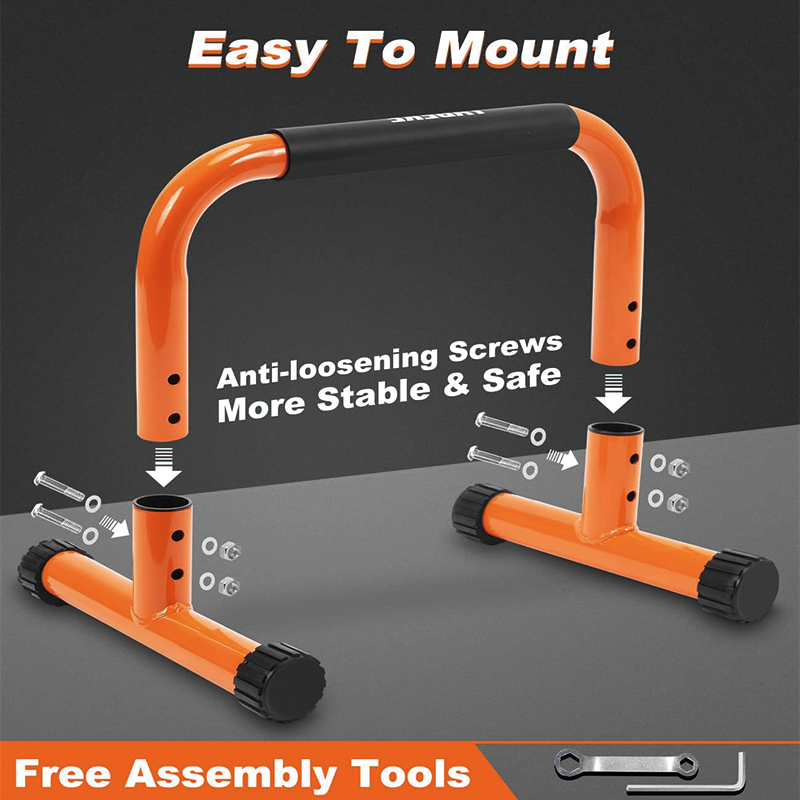 BowLift | 12" Push Up Dip Bars, Heave Duty Dip Stand Station With Full-Cover Foam Handles For Handstand, L-Sit, Gymnastics, Strength Training Home Gym