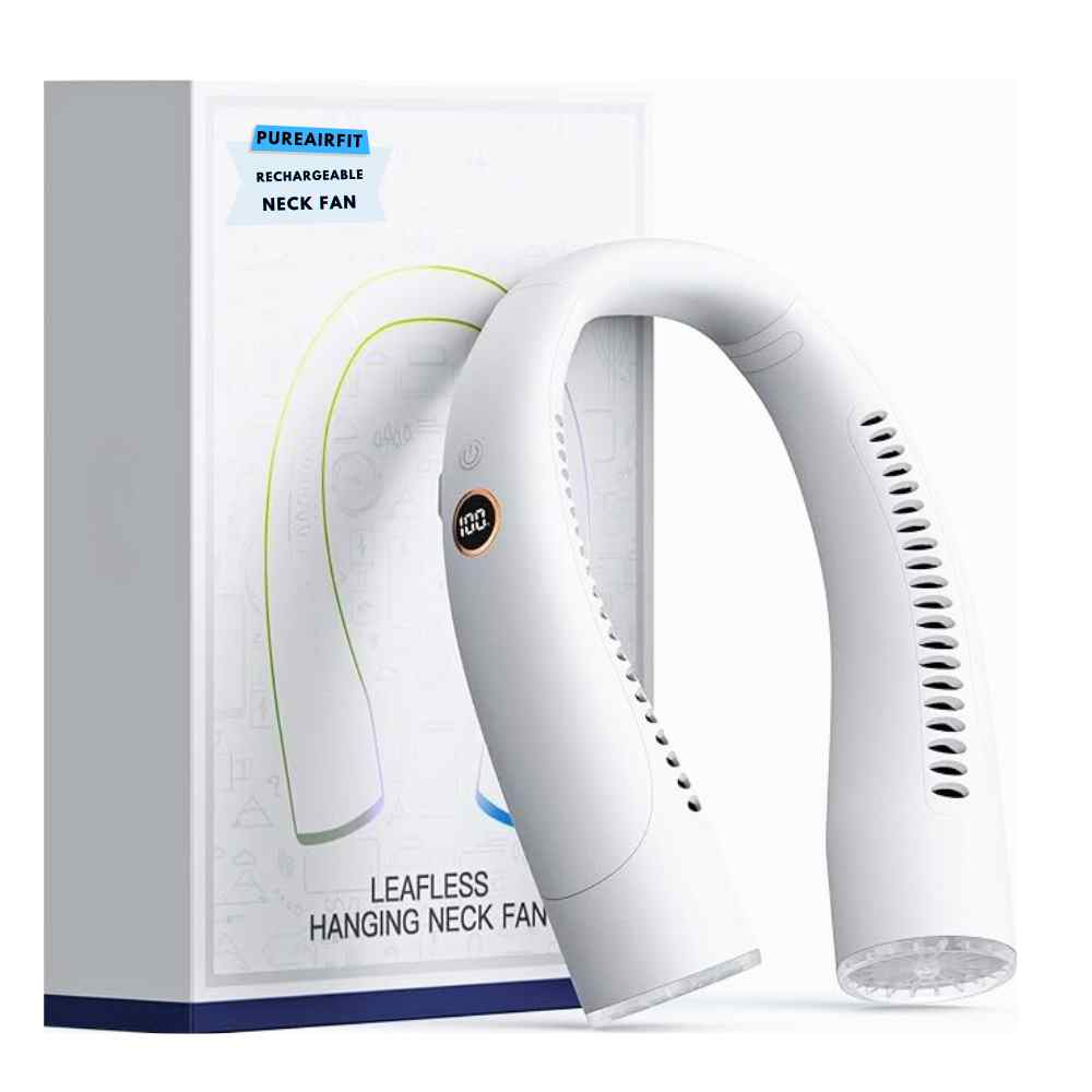 BowLift | Bladeless Portable Neck Fan with 3 Speed Silent Cooling 4000 mAh Rechargeable