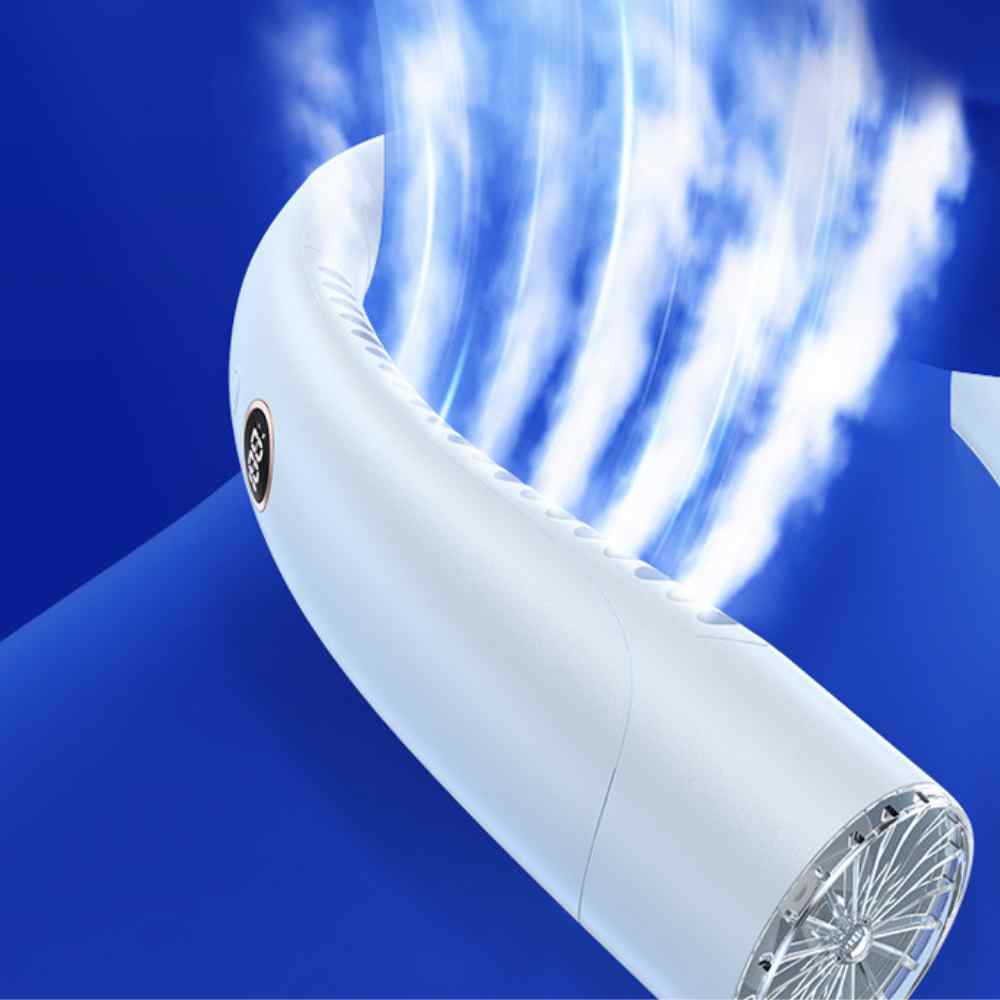 BowLift | Bladeless Portable Neck Fan with 3 Speed Silent Cooling 4000 mAh Rechargeable