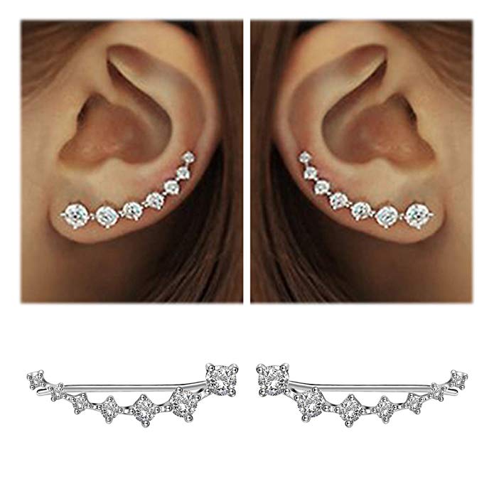BowLift | Glamour | Shiny Zircon 925 Sterling Silver Earring