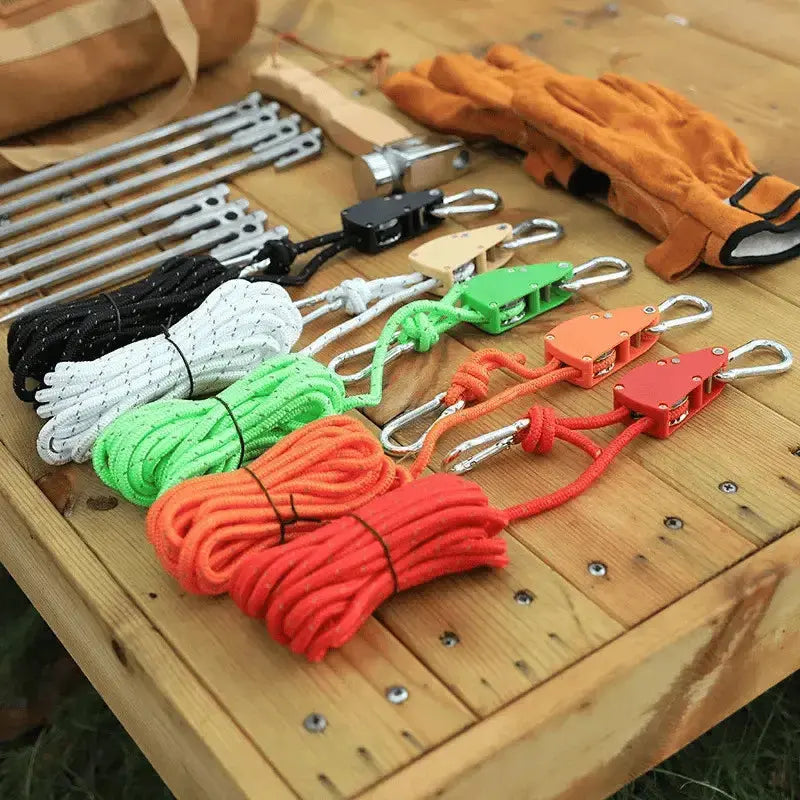 BowLift | Windproof Outdoor Rope – 5 m Reflective Nylon with Carabiner