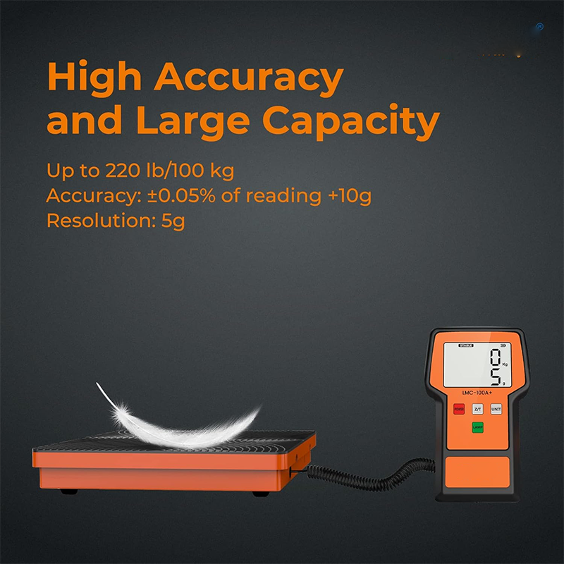 BowLift | 220Lbs Refrigerant Scale Electronic Freon Charging Recovery Weight Scale for HVAC with Case
