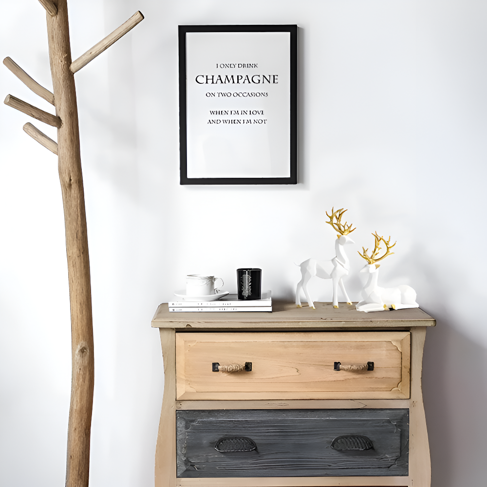 BowLift | Geometric Reindeer Figurine Set – Modern 2-piece Resin Decoration