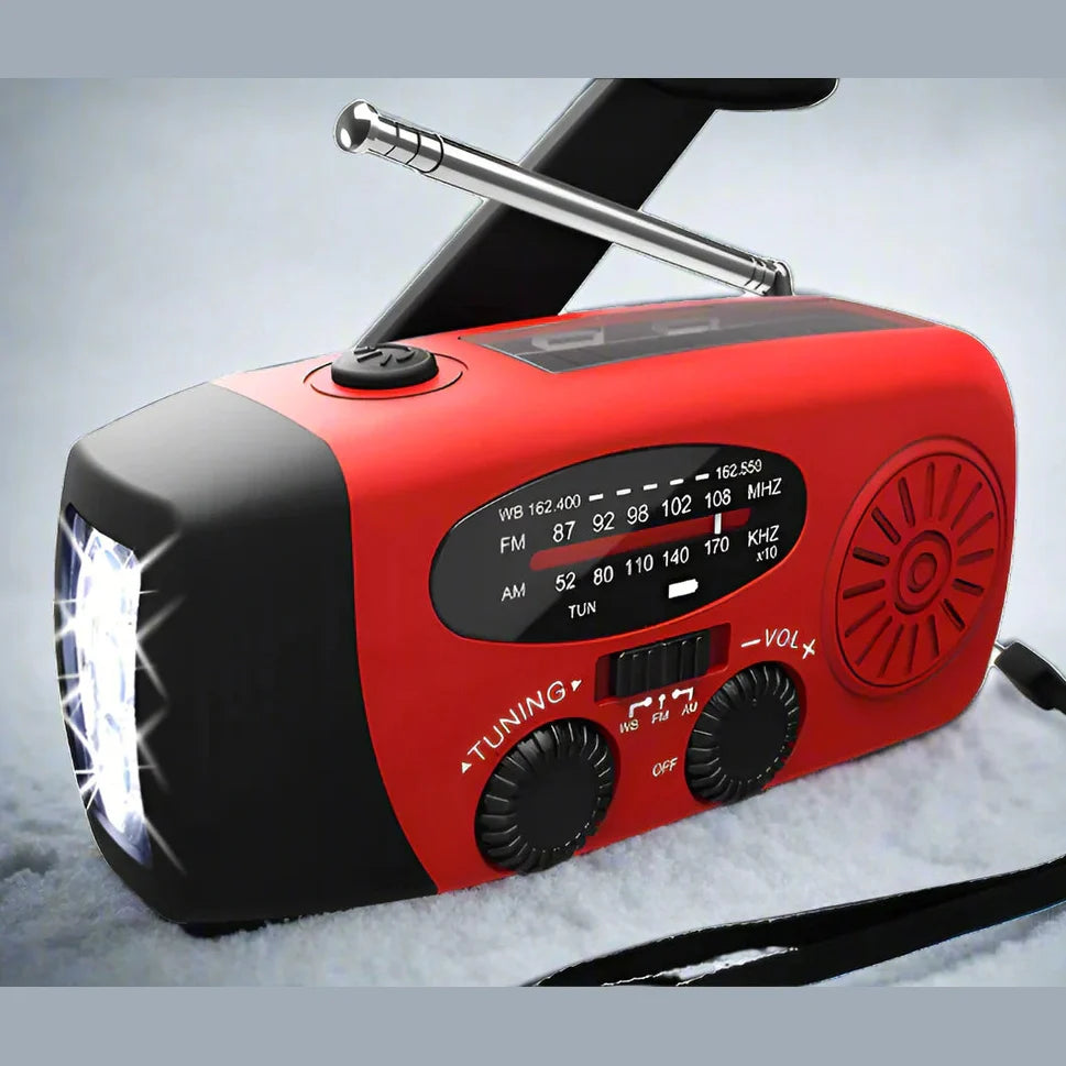 BowLift | Emergency Radio | Solar Hand Crank Power Hub for Camping