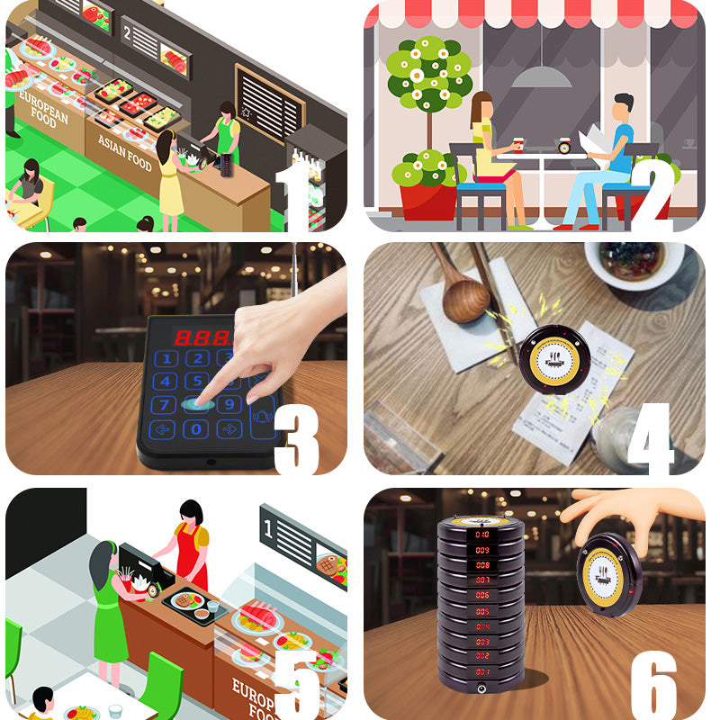 BowLift | Wireless Food Picker, Vibration Buzzer Food Picker, Queue Calling Device, Disk Calling Device