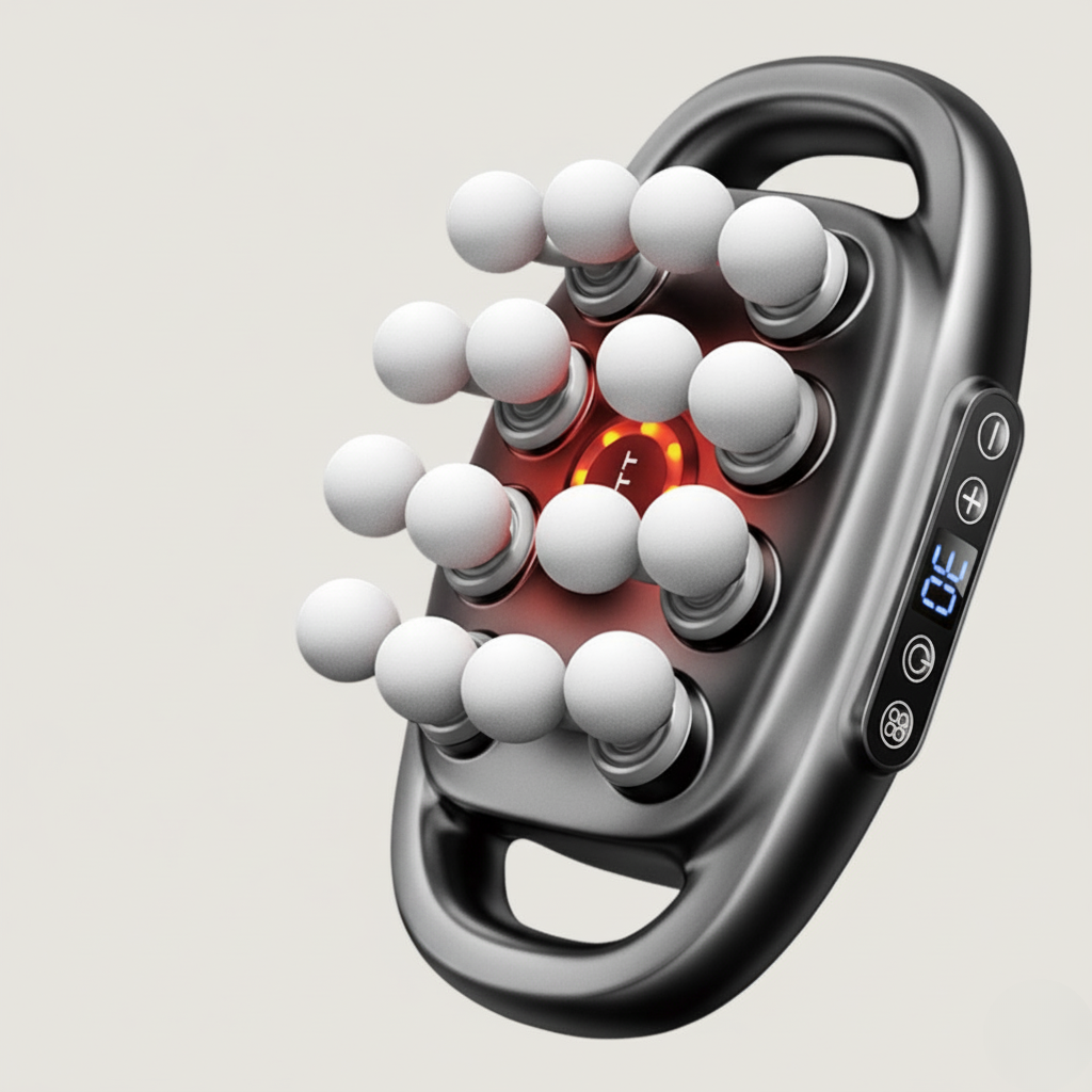 BowLift | Deep tissue massager with heat therapy & 16 rotating nodes