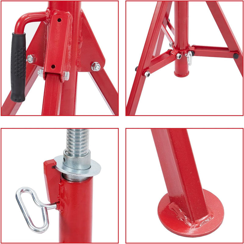 BowLift | 0.5-12 inch Roller Head Pipe Stand 2500lbs Folding Jack Stand Welding Stand Adjustable Height 28-52INn Steel Pipe Jacks for Welding