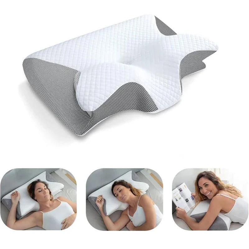 BowLift | 2-in-1 Memory Foam Cervical Pillow with Ergonomic Contour Design – RestAlign