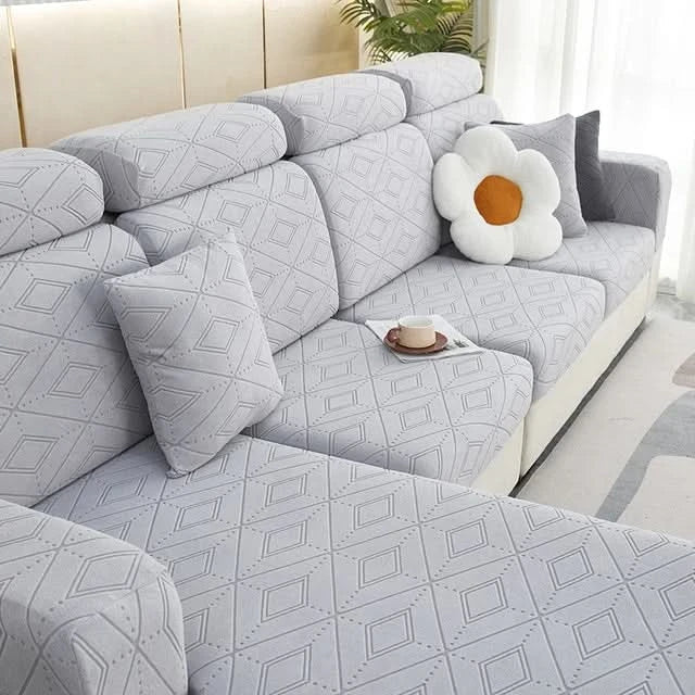 BowLift | SlipBliss - Elegant Jacquard Non-Slip Sofa Cover