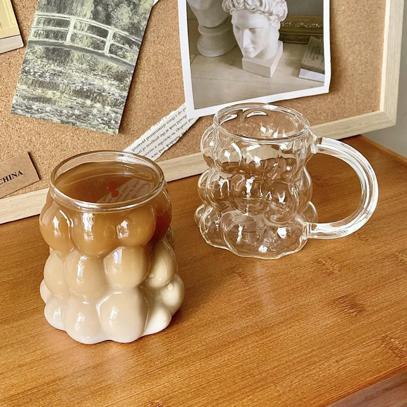 BowLift | Sleek Glass Irregular Bubble Mug