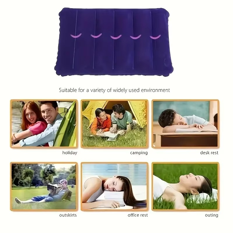 BowLift | Inflatable Travel and Camping Pillow, Foldable Air Cushion 18.5 x 11.8 in