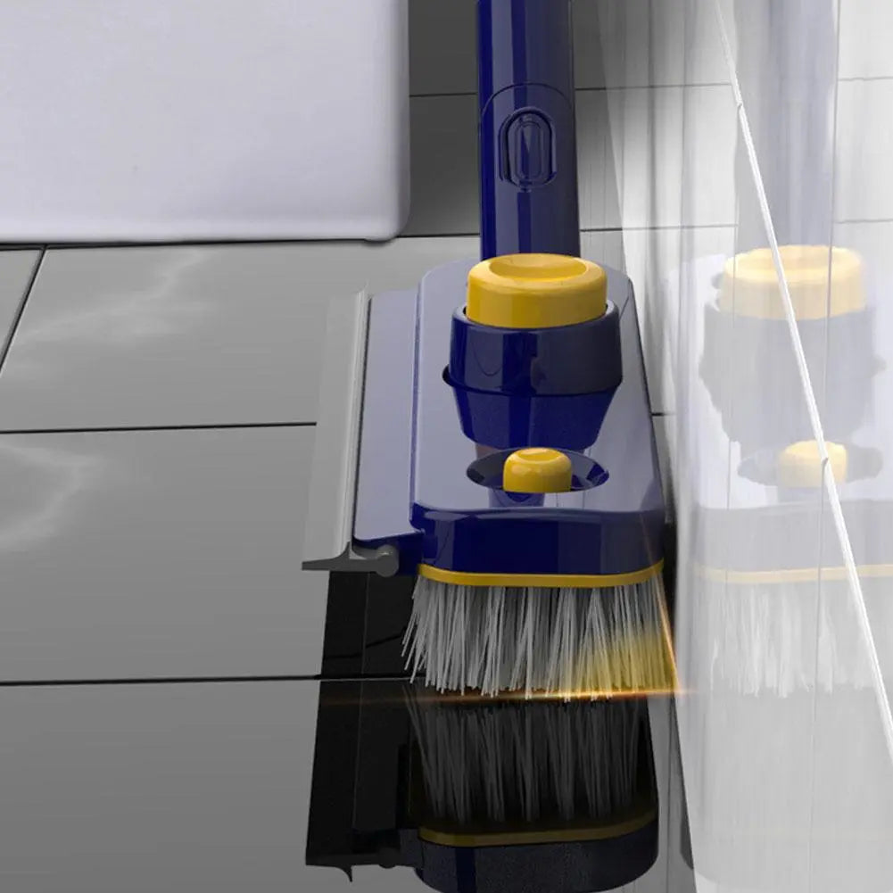 BowLift | 2in1 V-Shaped Long Handle Floor Scrub Edge Cleaner Brush