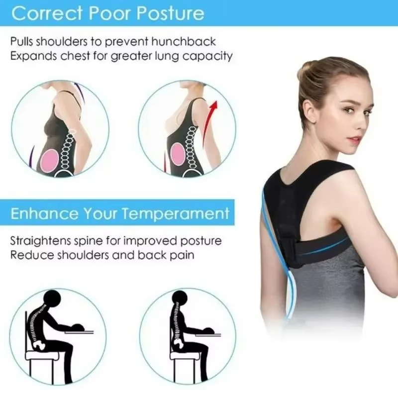 BowLift | Adjustable Breathable Back Posture Corrector for Improved Shoulder and Spine Alignment