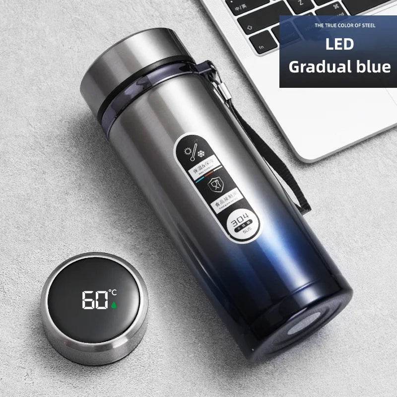 BowLift | 800ml-1L Stainless Steel Thermos – Portable Vacuum Flask with LED Temperature Display
