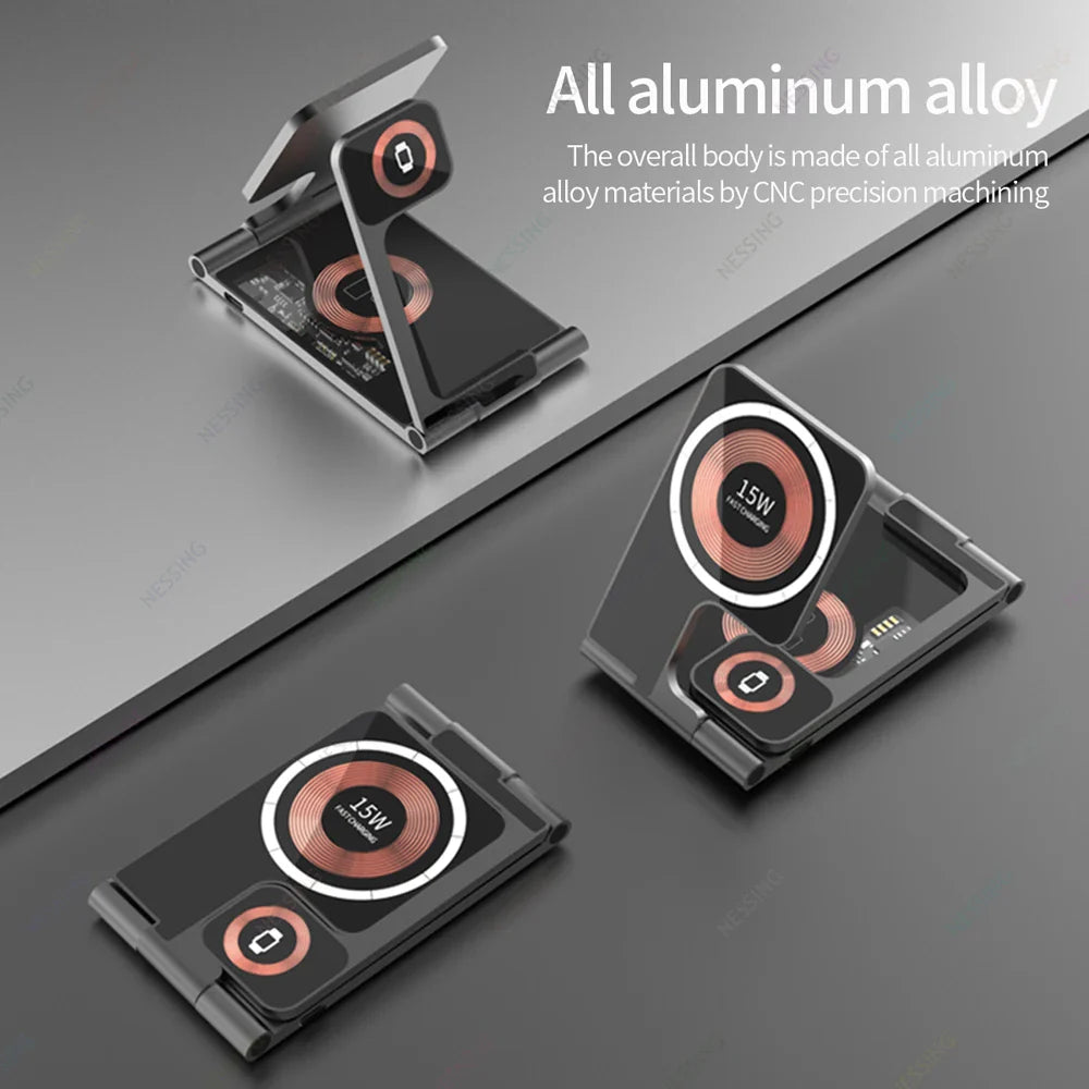 BowLift | 3 in 1 Foldable Magsafe Wireless Charger