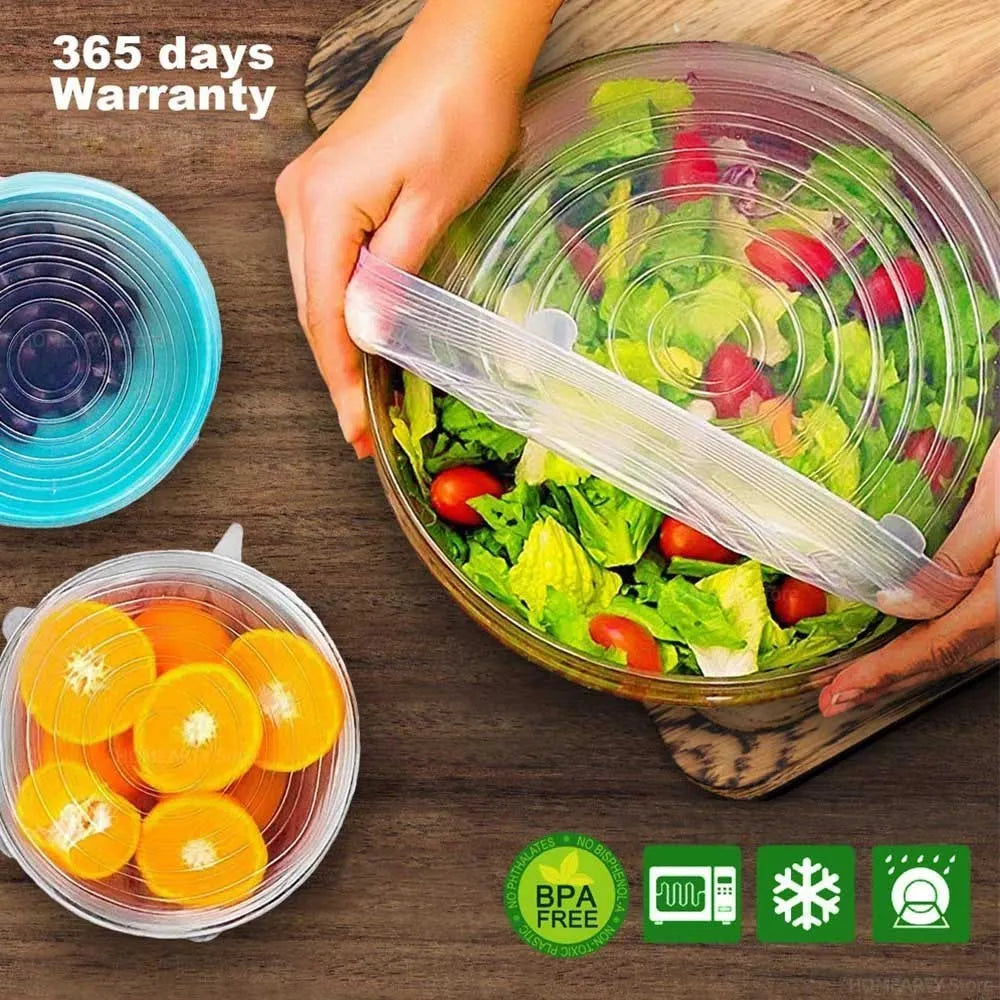 BowLift | Elastic Silicone Lid Covers 6PCS