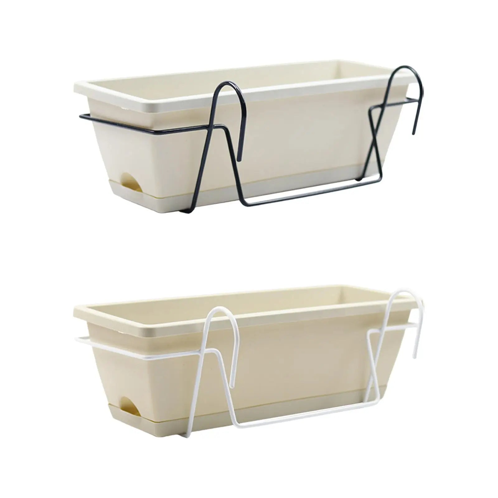 BowLift | Plantivo Railing Planter Box | With Hooks & Drain Tray | 8L Capacity | Weatherproof
