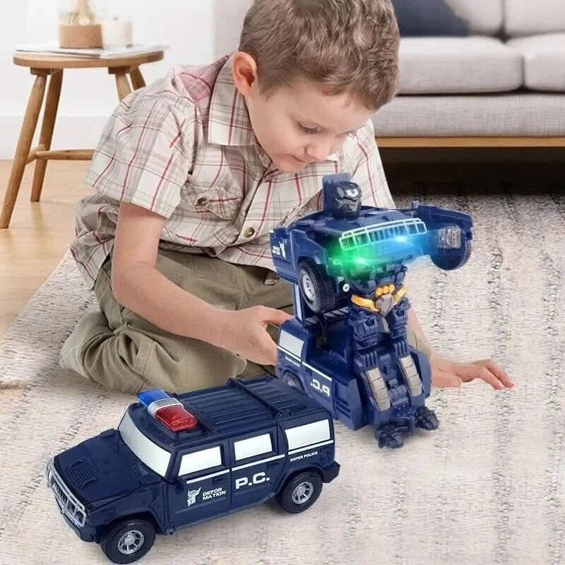 BowLift | 2-in-1 police car & robot with light & sound