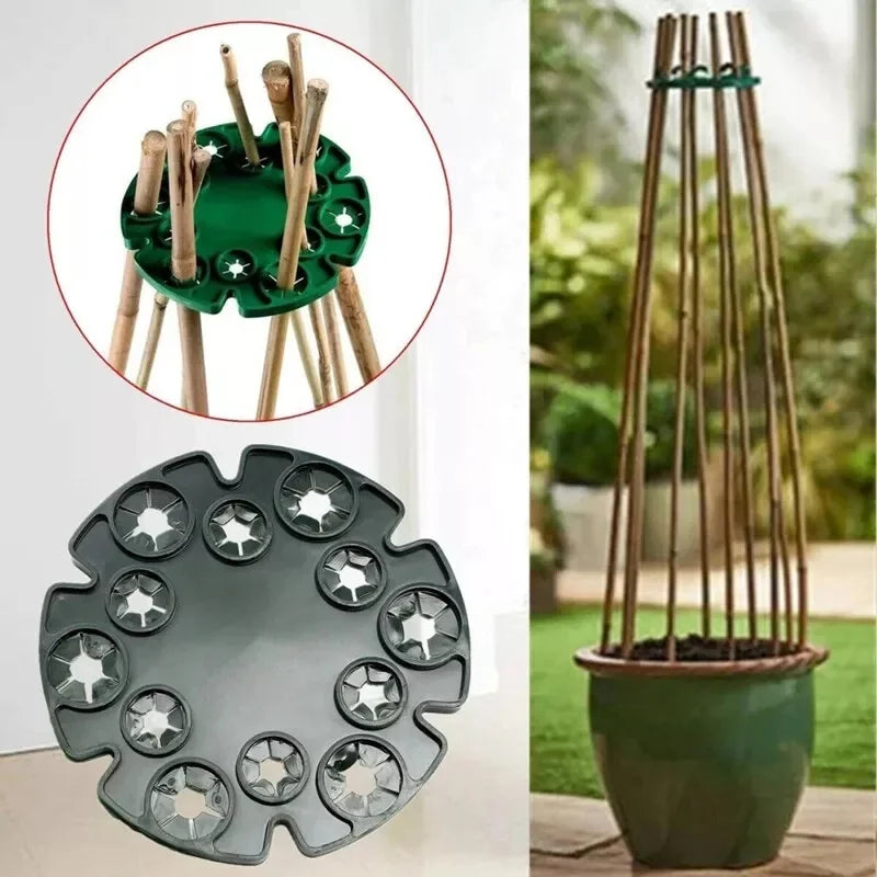 BowLift | Plant support ring for bamboo poles – Stable climbing aid for tomatoes and climbing plants