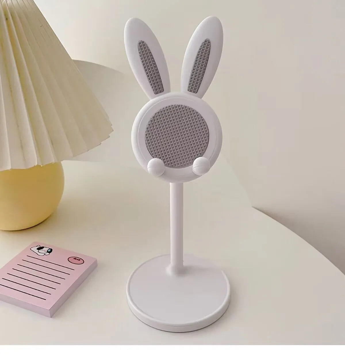 BowLift | BunnyDock Phone Holder | Height Adjustable & Tiltable | Soft-Touch Design | For Phone & Tablet