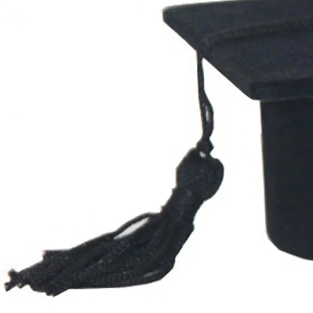 BowLift | Graduation Cap Shaped Flannel Jewelry Ring Storage Box