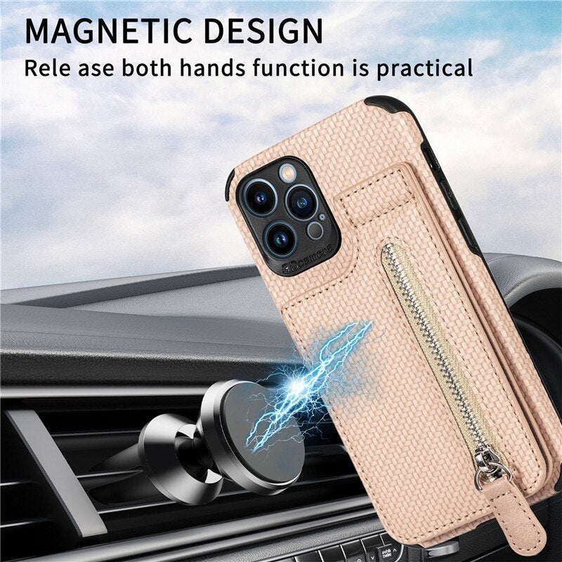 BowLift | Zip Zip Elegance Wallet iPhone Case