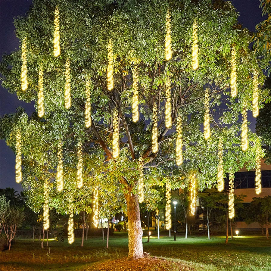 BowLift | GlowCascade | Sparkling LED Garland for Outdoor Decor