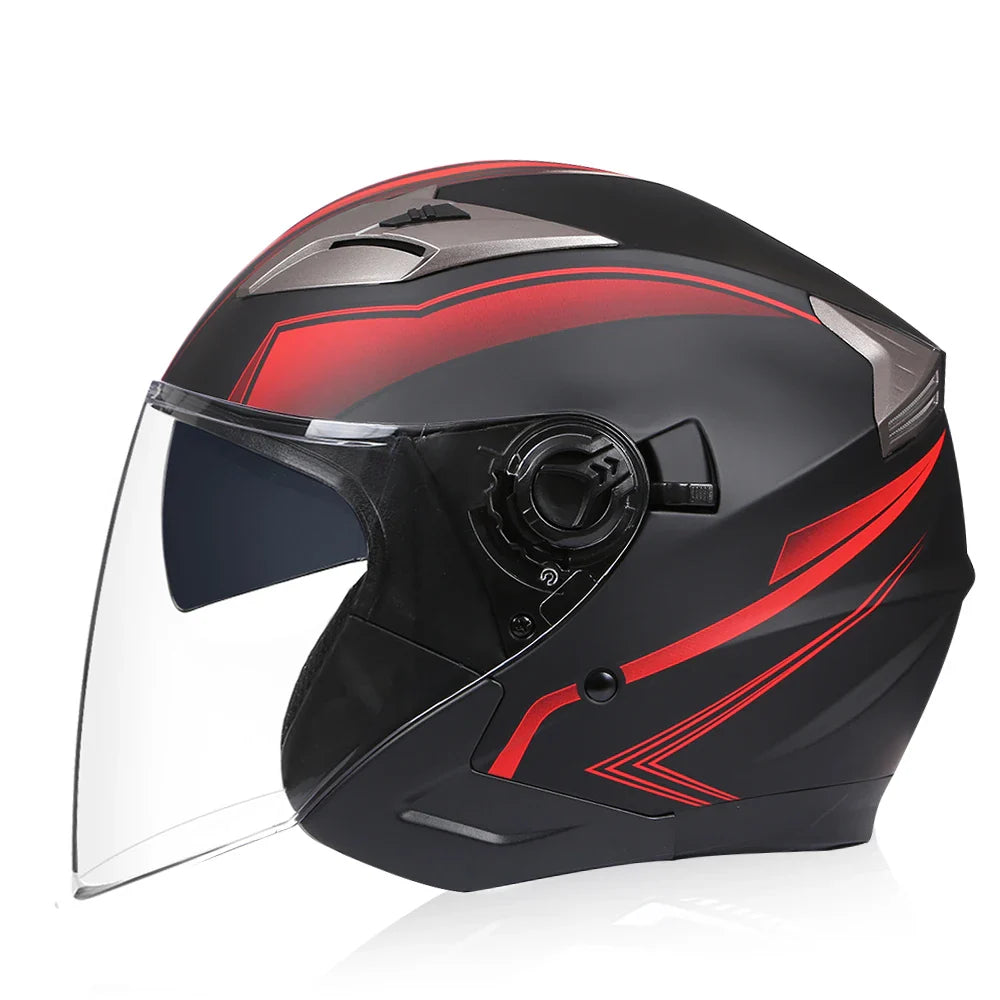 BowLift | Half Face Motorcycle Helmet with Double Lens & DOT Safety – RoadGuard