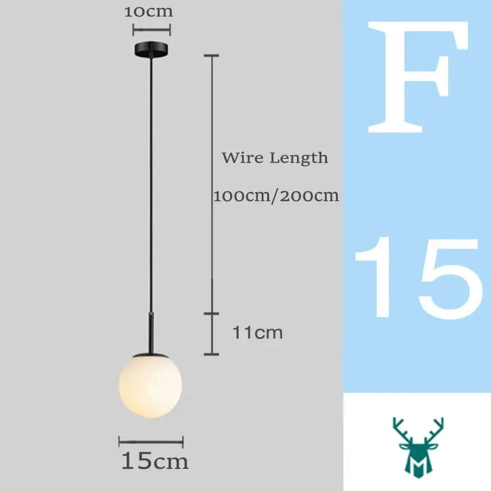 BowLift | Mid-Century Modern Glass Ball Pendant Light