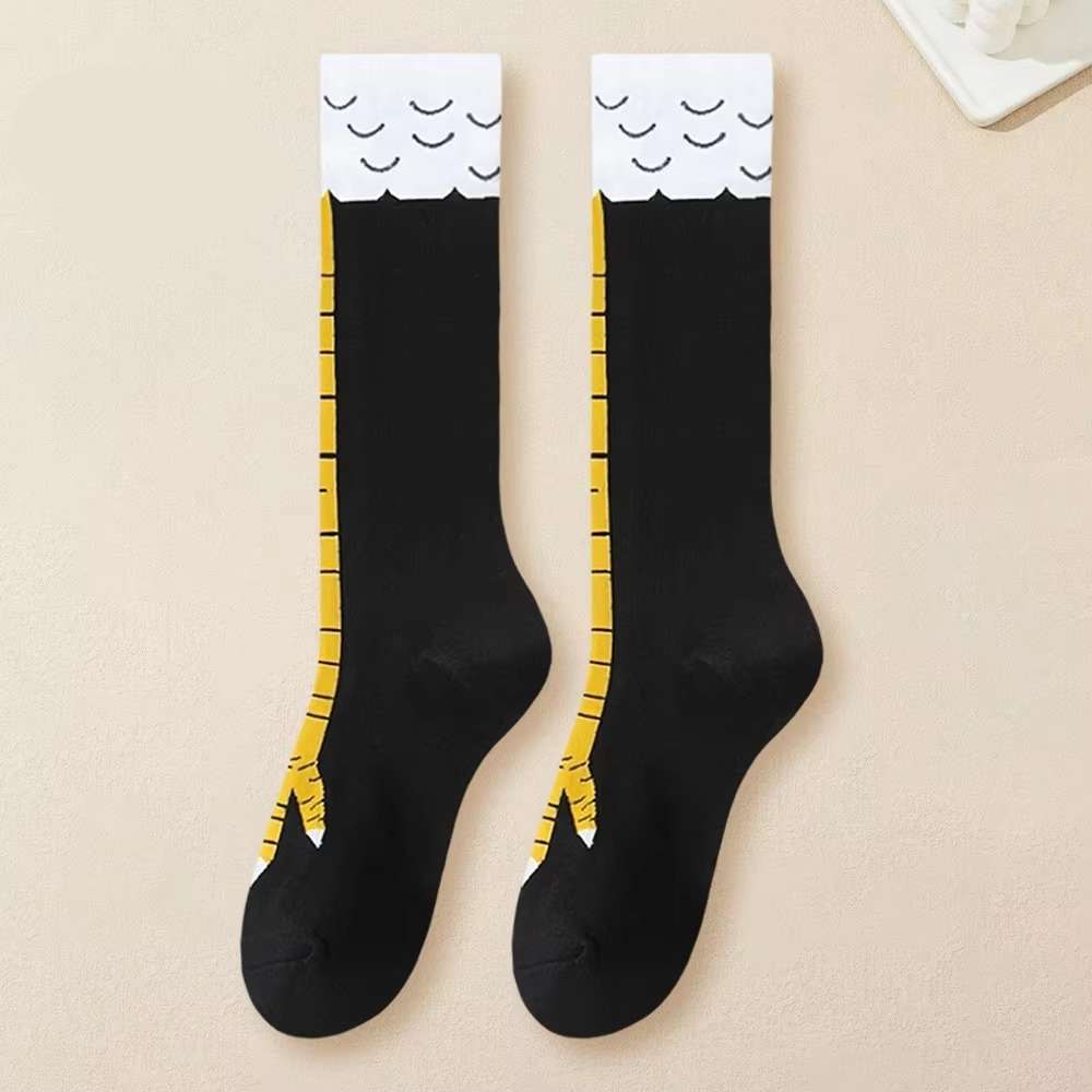 BowLift | Women's Knee-High Chicken Claw Print Socks, 1 or 2 Pairs