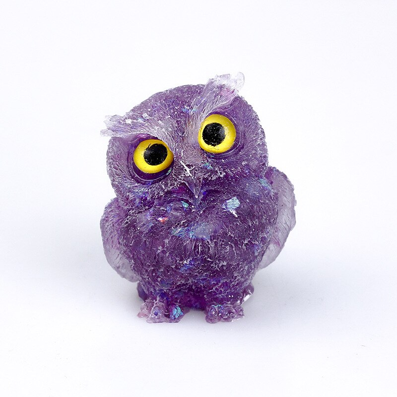 BowLift | Natural Crystal Owl Figurine: Handmade Collector's Item