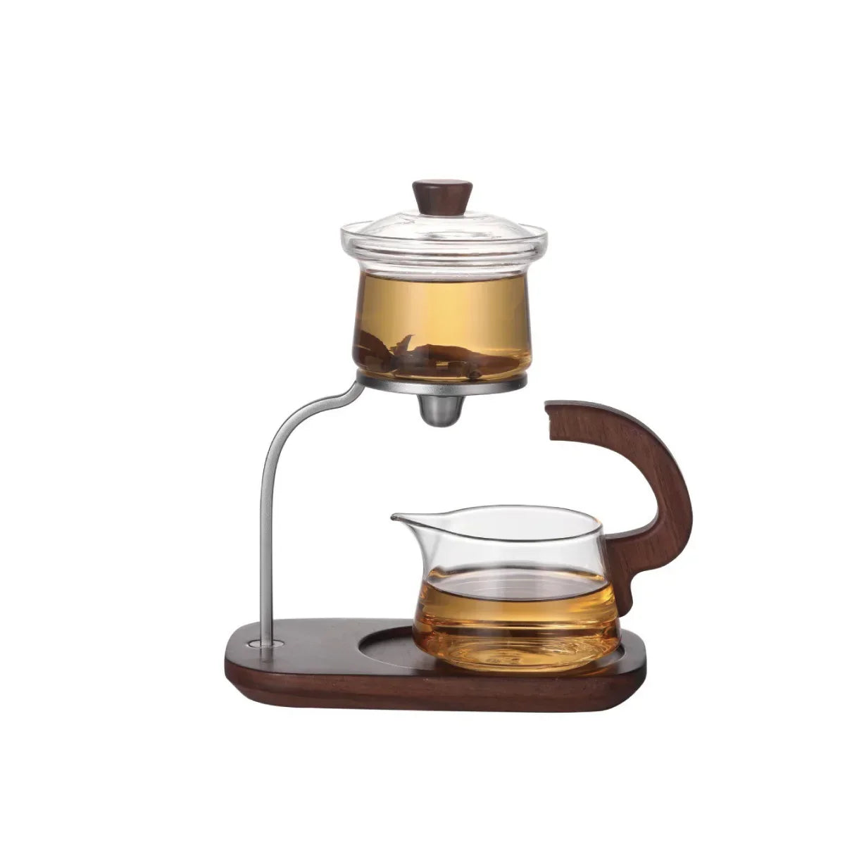 BowLift | Walnut Signature One-Key Glass Tea Set