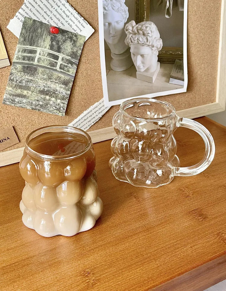 BowLift | Sleek Glass Irregular Bubble Mug