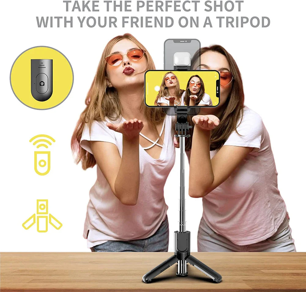 BowLift | Bluetooth Selfie Stick Tripod with Fill Light