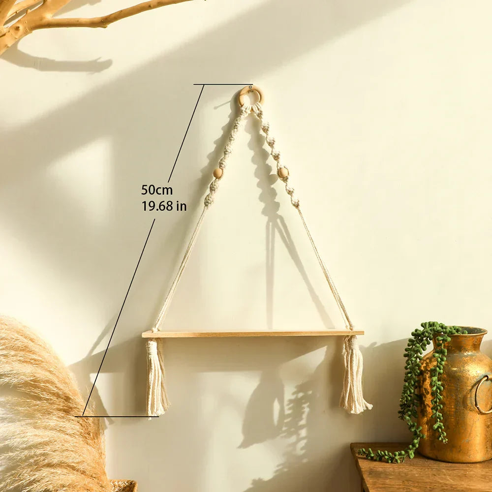 BowLift | Wall shelf – Wood – Hanging shelves – Boho home decoration – Room decoration