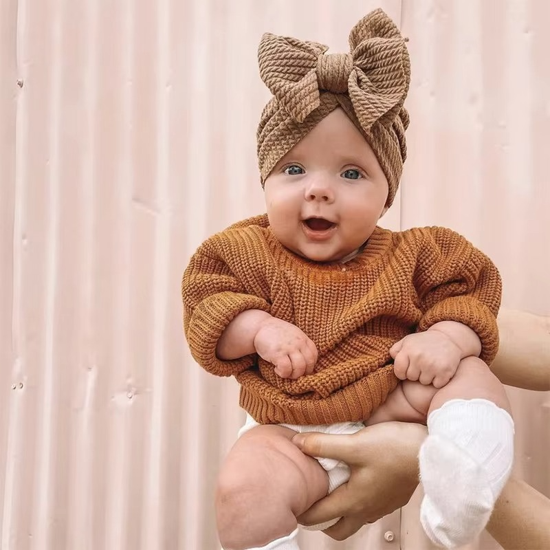 BowLift | Cozy Knotted Baby Beanie with Bow Headband
