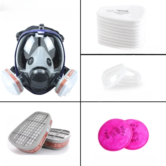 BowLift | Full Face Respirator Mask with Anti-Fog Lens and Industrial Gas Filters